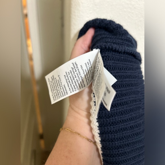 COPY - J CREW Cotton-Cashmere Fisherman Crewneck Sweater in Striped NWOT. - Picture 5 of 9